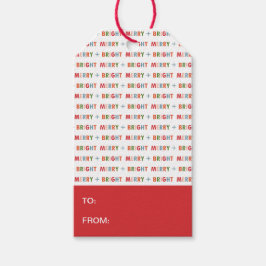 Merry en Bright Cadeaulabel