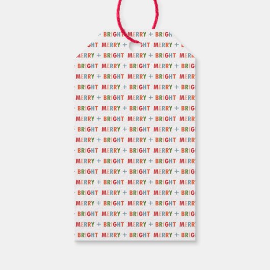 Merry en Bright Cadeaulabel (Achterkant)