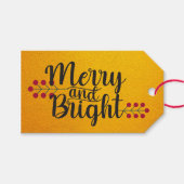 Merry en Bright Cadeaulabel (Voorkant (Horizontaal))