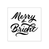 Merry en Bright Calligrafie Rubberstempel (Afrduk)