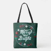 Merry en Bright Canvas tas (Achterkant)