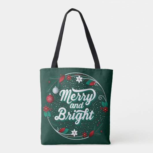 Merry en Bright Canvas tas (Achterkant)