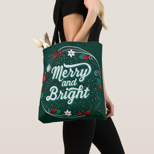 Merry en Bright Canvas tas (Dichtbij)