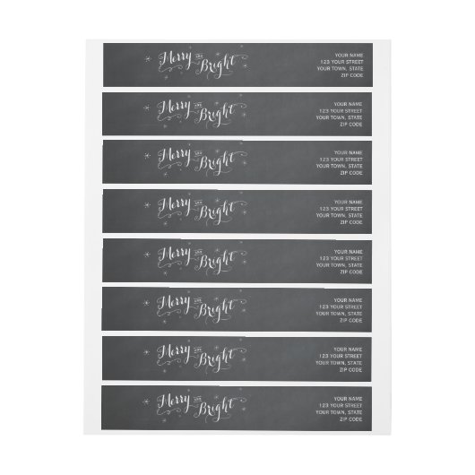 Merry en Bright - Chalkboard (Vel)