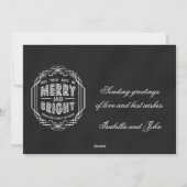 MERRY EN BRIGHT CHALKBOARD FOTO HOLIDAIRE KAART (Achterkant)