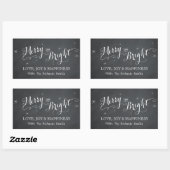 Merry en Bright — ChalkboardStickers Rechthoekige Sticker (Vel)