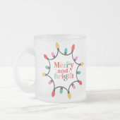 Merry en bright chritmas light matglas koffiemok (Links)