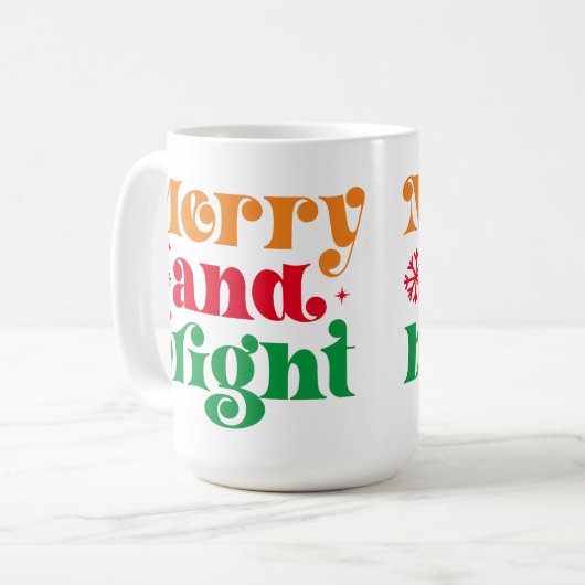 Merry en Bright Coffee-Mok Koffiemok (Voorkant links)