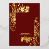 Merry en Bright Elegant Citrus Pine Bough Gold Folie Feestdagenkaart (Voorkant)