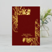 Merry en Bright Elegant Citrus Pine Bough Gold Folie Feestdagenkaart (Staand Voorkant)