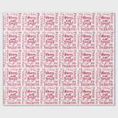 Merry en Bright en andere Gezegden met prettige ke Cadeaupapier (Vlak)