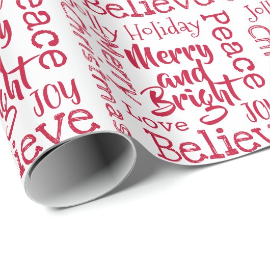 Merry en Bright en andere Gezegden met prettige ke Cadeaupapier (Rol Hoek)