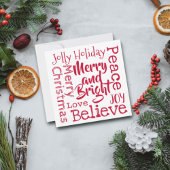 Merry en Bright en andere Gezegden met prettige ke Feestdagenkaart