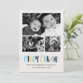 Merry en Bright Feestdagen Feestdagenkaart (Staand voorkant)