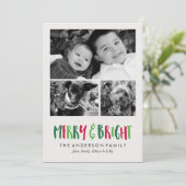 Merry en Bright Feestdagen Feestdagenkaart (Staand voorkant)