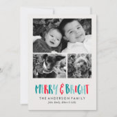 Merry en Bright Feestdagen Feestdagenkaart (Voorkant)