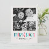 Merry en Bright Feestdagen Feestdagenkaart (Staand voorkant)