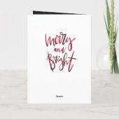 MERRY EN BRIGHT FEESTDAGEN KAART (Achterkant)