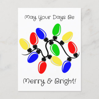 Merry en Bright Feestdagenkaart