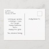 Merry en Bright Feestdagenkaart (Achterkant)