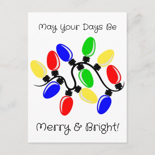 Merry en Bright Feestdagenkaart (Voorkant)