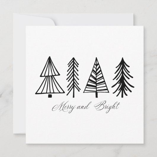 Merry en Bright Feestdagenkaart (Voorkant)