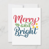 Merry en Bright Feestdagenkaart (Voorkant)
