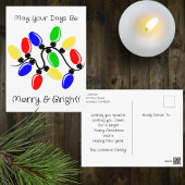 Merry en Bright Feestdagenkaart