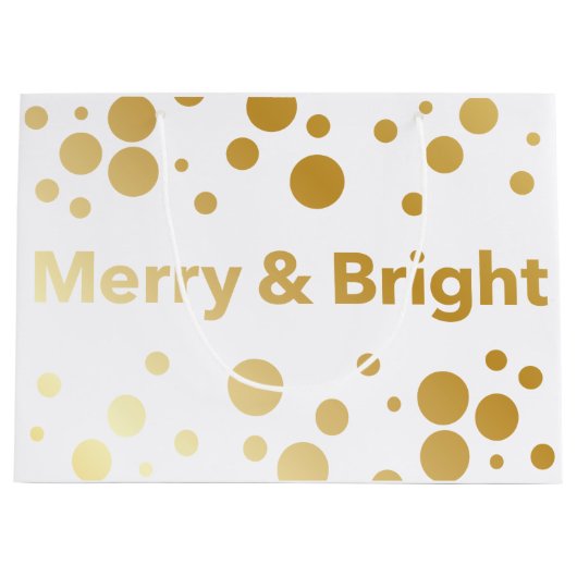 Merry en Bright Gift Bag Large Cadeautasje (Voorkant)