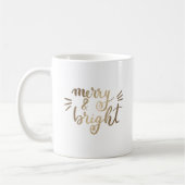 Merry en bright - goud koffiemok (Links)
