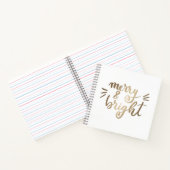 Merry en bright - goud notitieboek (Binnen)