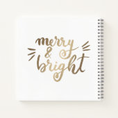 Merry en bright - goud notitieboek (Achterkant)
