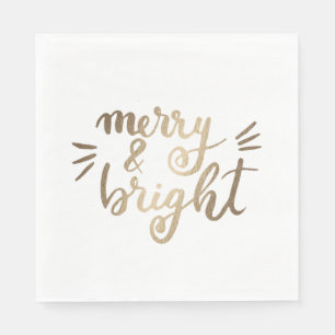 Merry en bright - goud servet