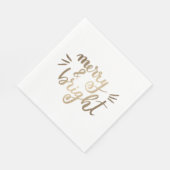 Merry en bright - goud servet (Hoek)