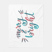 Merry en bright - groen en rood fleece deken (Voorkant)