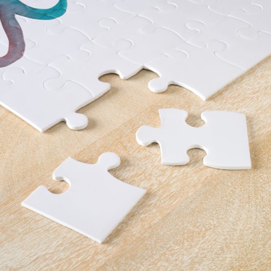 Merry en bright - groen en rood legpuzzel (Zijkant)