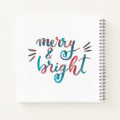 Merry en bright - groen en rood notitieboek (Achterkant)