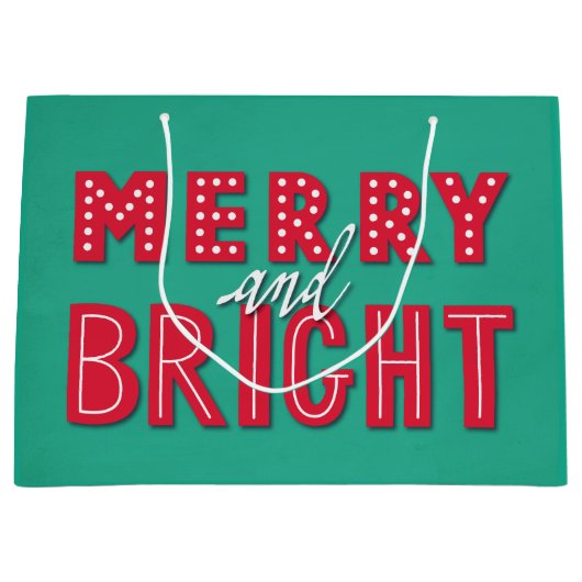 Merry en Bright Groot Cadeauzakje (Voorkant)