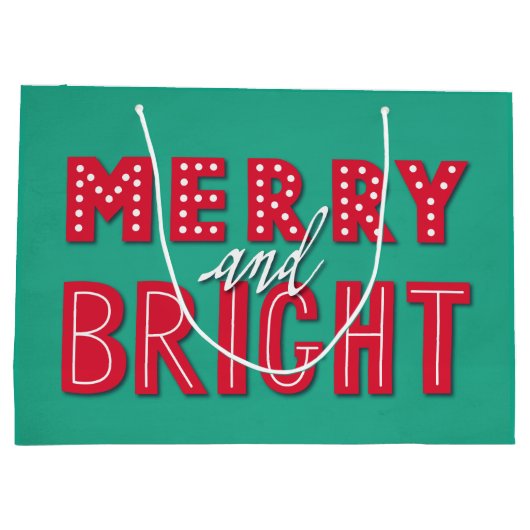 Merry en Bright Groot Cadeauzakje (Achterkant)