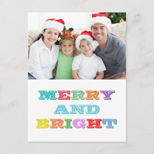 MERRY en BRIGHT Holiday Briefkaart (Voorkant)