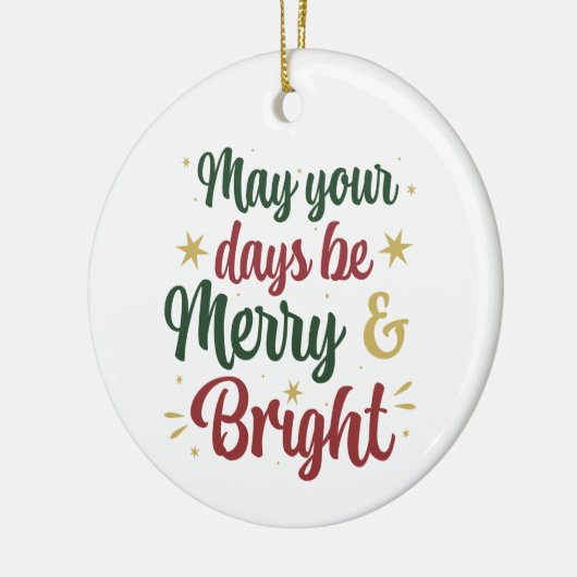 Merry en Bright Keramisch Ornament (Links)