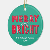 Merry en Bright Keramisch Ornament (Links)