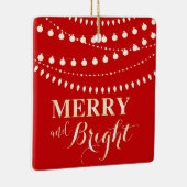 Merry en Bright Keramisch Ornament (Rechts)