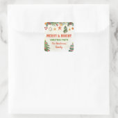 Merry en Bright Kerst sticker (Tas)