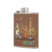 Merry en Bright kerstbomen Boho Western Heupfles (Links)