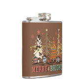 Merry en Bright kerstbomen Boho Western Heupfles (Rechts)