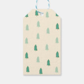 Merry en Bright kerstbomen Cadeaulabel (Achterkant)