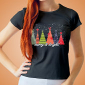 Merry en Bright kerstfeest T-shirt