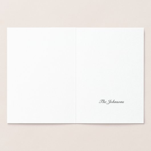 Merry en Bright kersthandgeschreven gulden Folie Kaarten (Binnen)