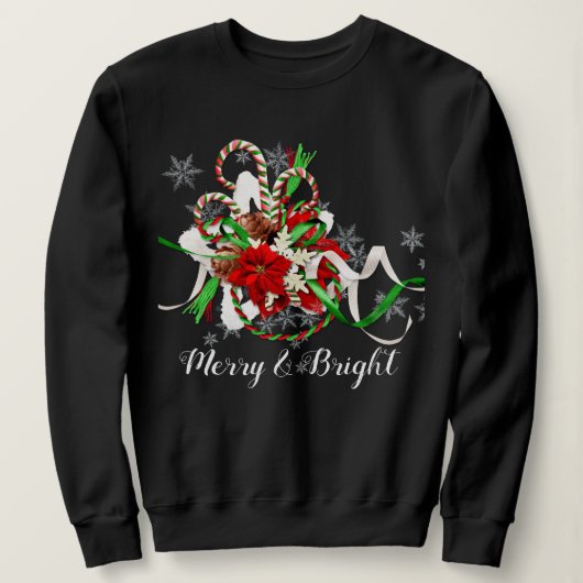 Merry- en Bright kerstsnoepsuikerriet Trui (Design voorkant)